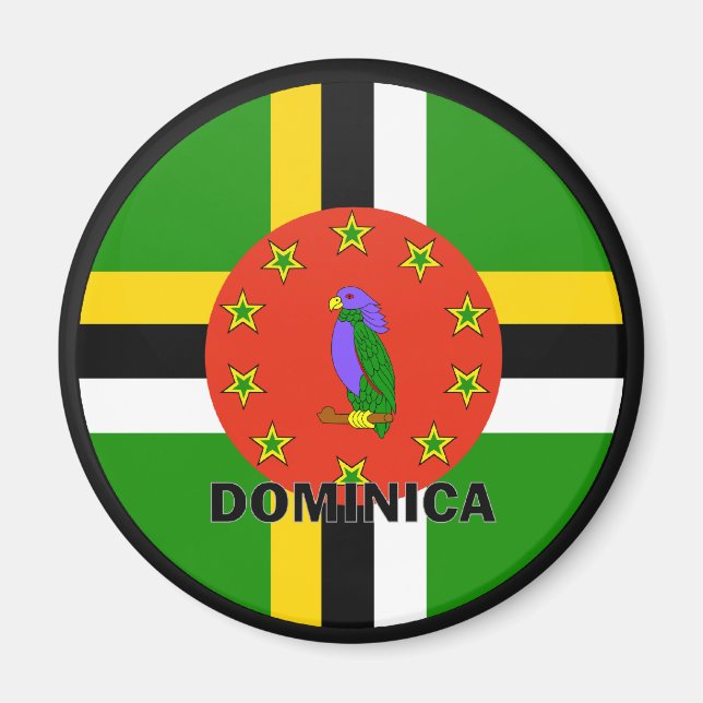 Dominica Roundel quality Flag Magnet (Front)