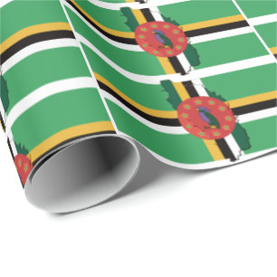 DOMINICA Sisserou Parrot DOMINICAN Flag Wrapping Paper