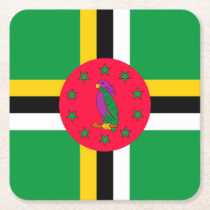Dominica Square Paper Coaster