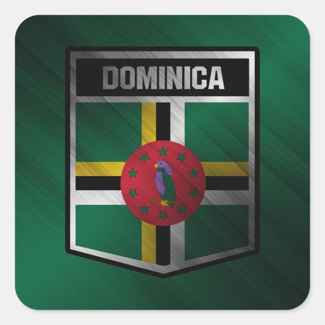 Dominica Square Sticker (Front)