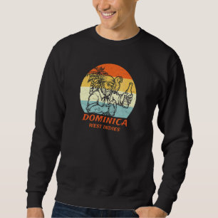 Dominica West Indies Vintage Retro Pirate & Parrot Sweatshirt