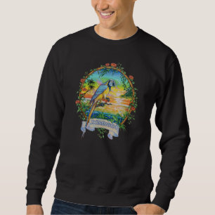 Dominica West Indies Vintage Tropical Parrot Vaca Sweatshirt