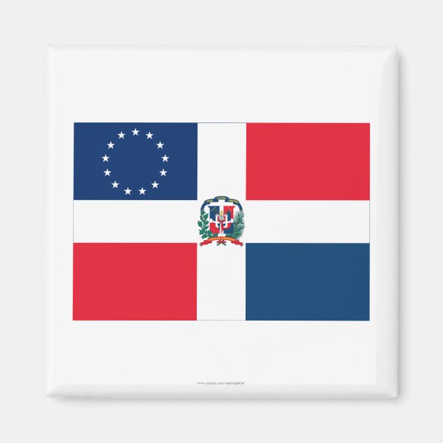 Dominican-American Flag Magnet (Front)