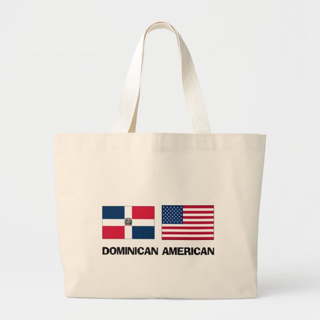 Dominican American Large Tote Bag (Front)
