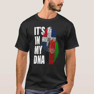 Dominican And Afghan Mix Dna Flag Heritage T-Shirt