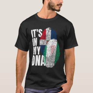 Dominican And Nigerian Mix DNA Heritage Flag T-Shirt