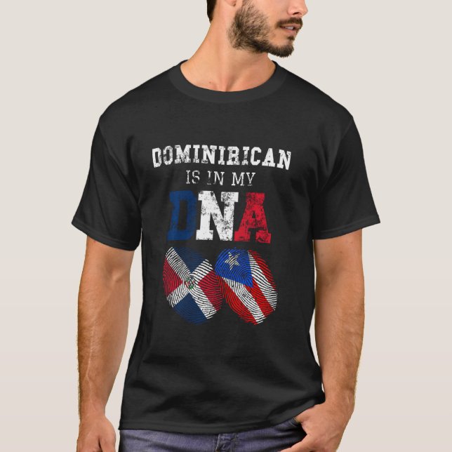 Dominican And Puerto Rican  Dna T-Shirt (Front)
