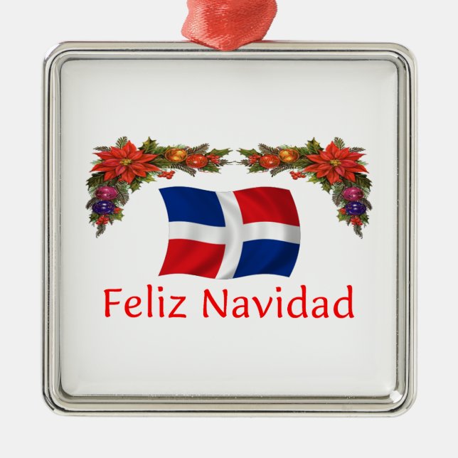 Dominican Christmas Metal Tree Decoration (Front)