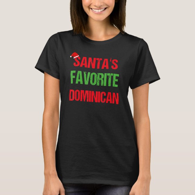 Dominican  Dominican Republic Pajama Christmas T-Shirt (Front)