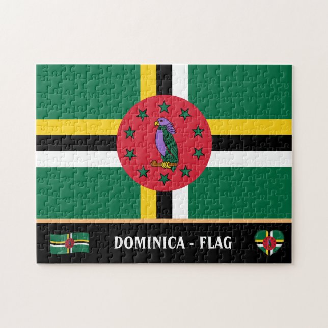 Dominican Flag & Dominican country / Dominica Jigsaw Puzzle (Horizontal)