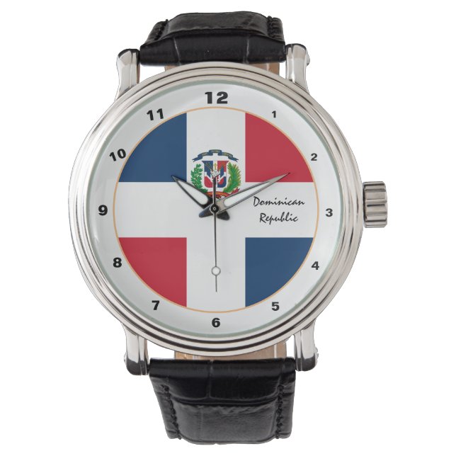 Dominican Flag, Dominican Republic fashion /design Watch (Front)