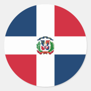 Dominican Flag, Flag of Dominican Republic Classic Round Sticker