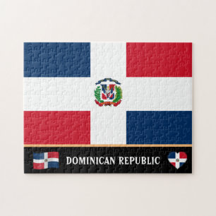 Dominican Flag & Latin country /Dominican Republic Jigsaw Puzzle