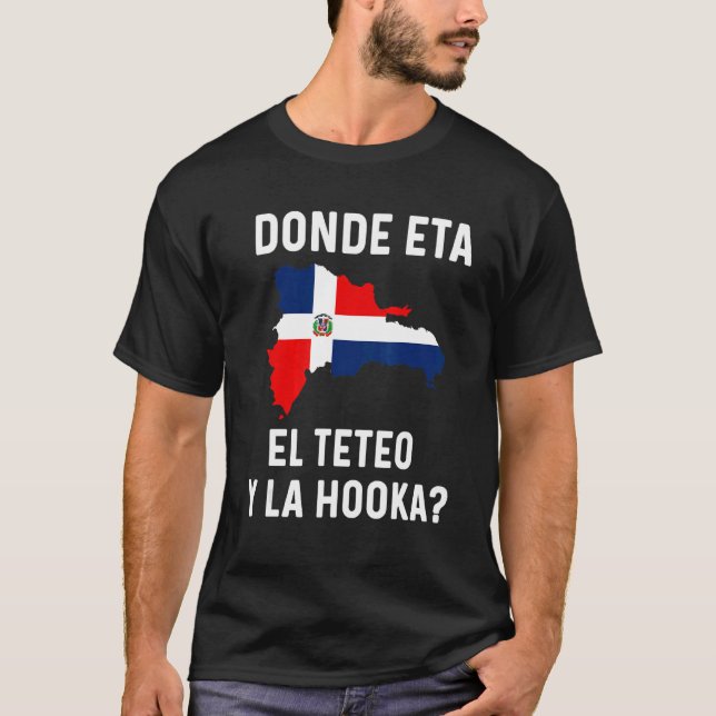 Dominican Flag Rd Dominican Republic Map Slang Tet T-Shirt (Front)