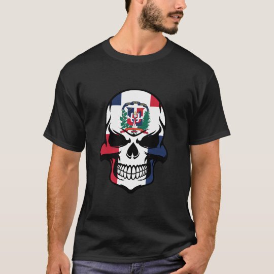 Dominican Flag Skull T-Shirt