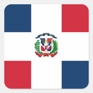 Dominican Flag Square Sticker
