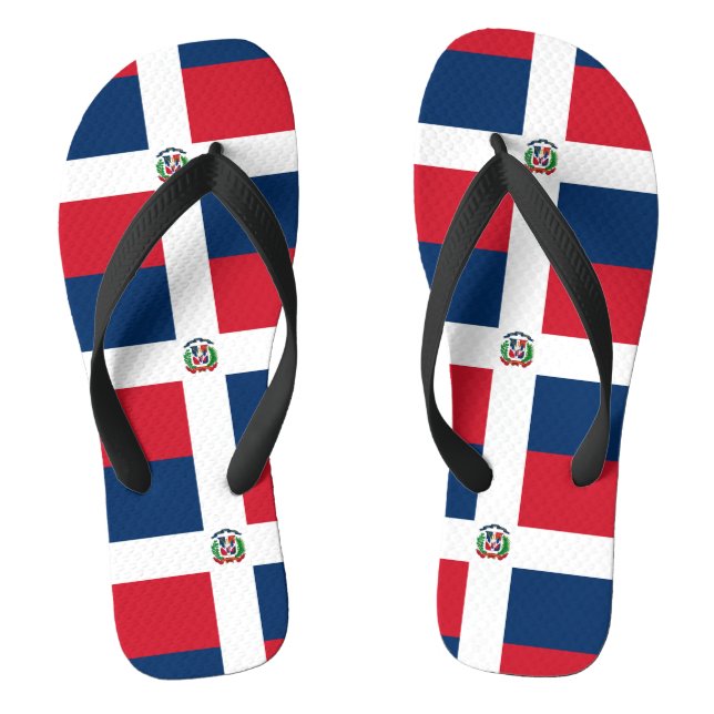 Dominican flag thongs (Footbed)