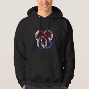 Dominican Flag Wedding Anniversary Engagement Croa Hoodie