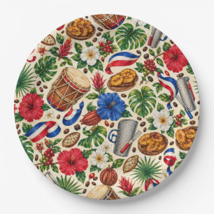 Dominican-Inspired Fiesta Cultural Party Paper Plate