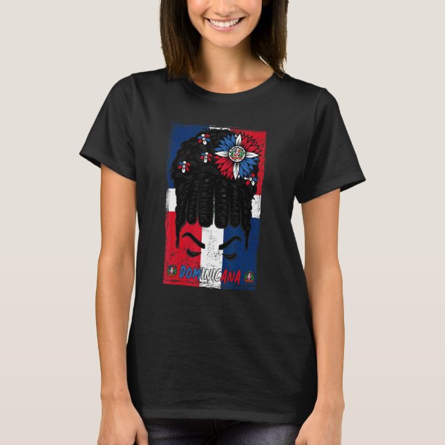 Dominican Outfit For Girls & Dominican Republic Fl T-Shirt (Front)