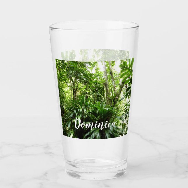Dominican Rain Forest I Tropical Green Nature Glass (Front)
