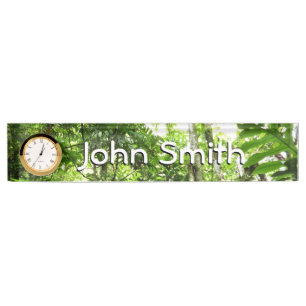 Dominican Rain Forest I Tropical Green Nature Nameplate