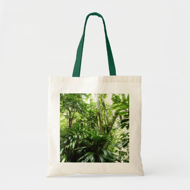 Dominican Rain Forest I Tropical Green Nature Tote Bag (Front)
