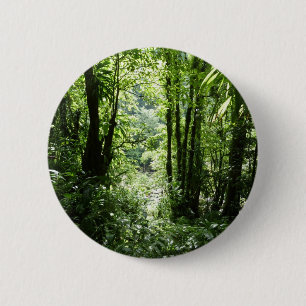 Dominican Rain Forest II Tropical Green 6 Cm Round Badge
