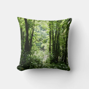 Dominican Rain Forest II Tropical Green Cushion