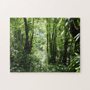 Dominican Rain Forest II Tropical Green Jigsaw Puzzle