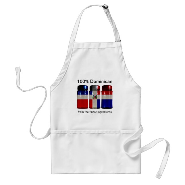 Dominican Rep. Flag Spice Jars Apron (Front)