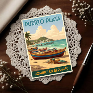 Dominican Republic: 1960s Travel Poster Collection Postcard