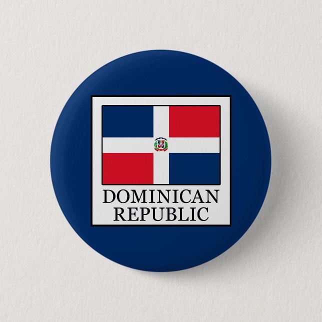Dominican Republic 6 Cm Round Badge (Front)