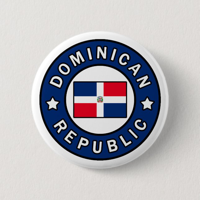 Dominican Republic 6 Cm Round Badge (Front)