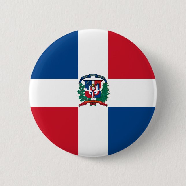 dominican republic 6 cm round badge (Front)