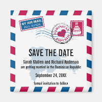 Dominican Republic Air Mail Wedding Save the Date