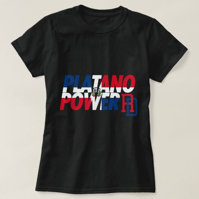 DOMINICAN REPUBLIC BASEBALL TEAM SUPPORT SHIRT PLA (Design Front)