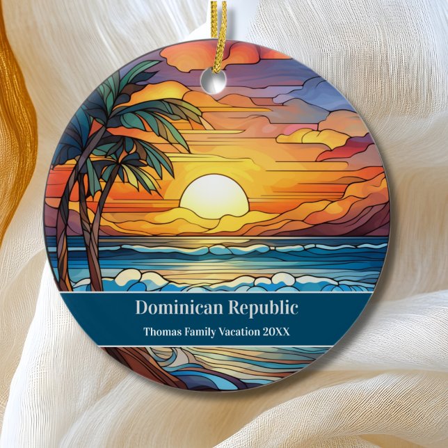 Dominican Republic Beach Vacation Ceramic Ornament (Creator Uploaded)