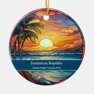 Dominican Republic Beach Vacation Ceramic Ornament