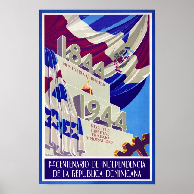 Dominican Republic Centennial Vintage Poster (Front)