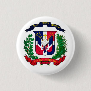 Dominican Republic coat of arms 3 Cm Round Badge