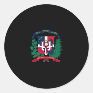 Dominican Republic Coat of Arms Classic Round Sticker