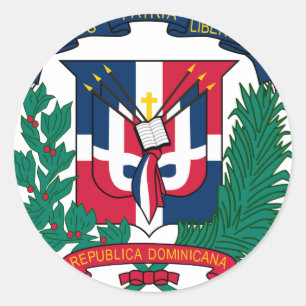 Dominican Republic Coat of arms  DO Classic Round Sticker