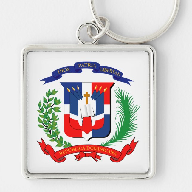 Dominican Republic Coat of Arms Key Ring (Front)