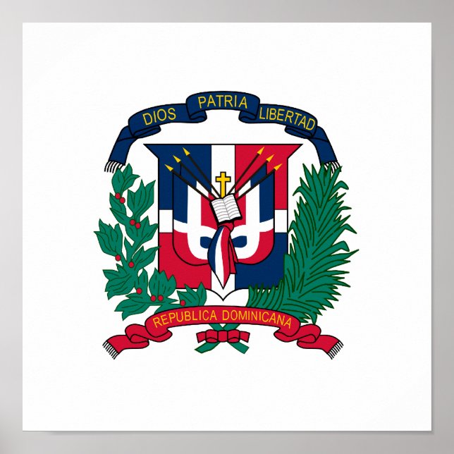 Dominican Republic Coat of Arms Poster (Front)