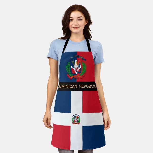 Dominican Republic Cooking, Flag Chefs kitchen Apron (Worn)