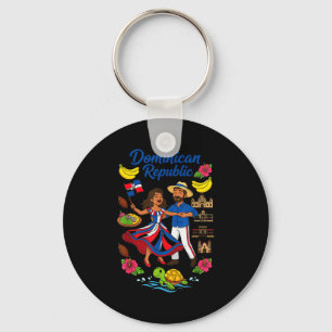 Dominican Republic Culture Dancing Travel Key Ring