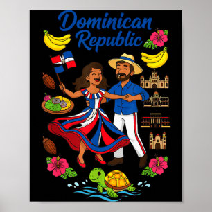 Dominican Republic Culture Dancing Travel  Poster