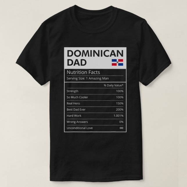 Dominican Republic Dad  Dominicano Funny Heritage  T-Shirt (Design Front)