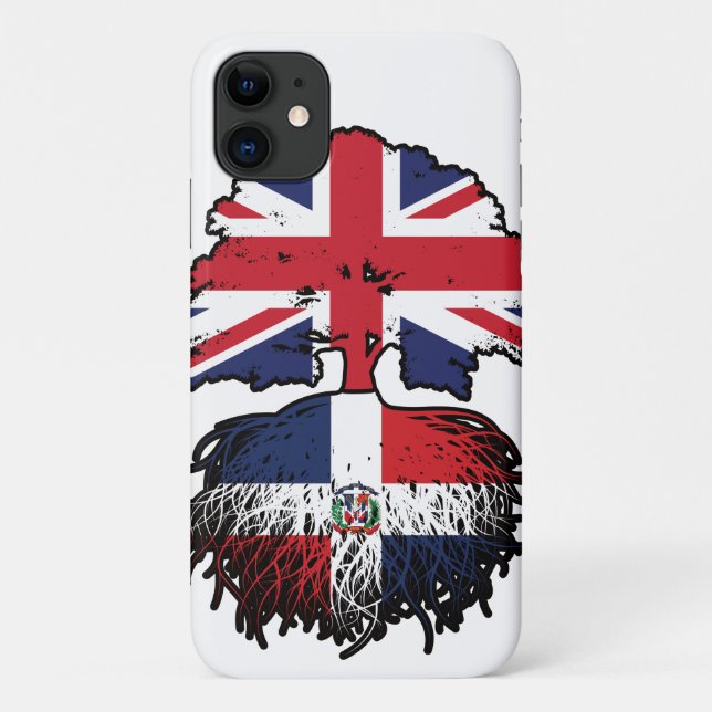 Dominican Republic Dominican British UK Tree Roots Case-Mate iPhone Case (Back)